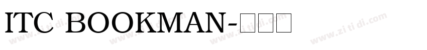 ITC BOOKMAN字体转换